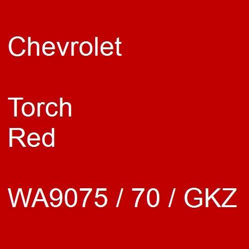 Chevrolet, Torch Red, WA9075 / 70 / GKZ.